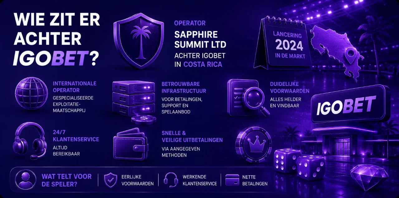Operator Sapphire Summit Ltd achter IgoBet in Costa Rica