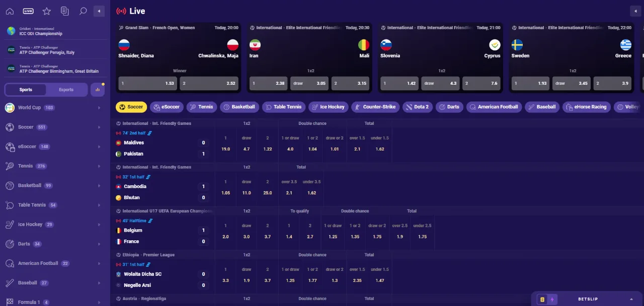 Sportsbook met voetbal, Formule 1, live betting en esports zoals CS en Dota 2 bij IgoBet